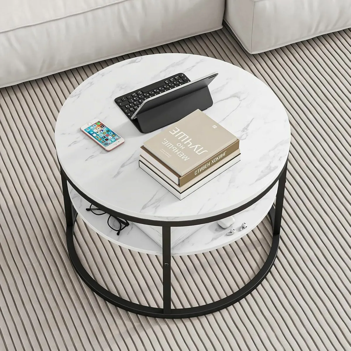 Round Coffee Table Lift Top Tables for Living - Image 3
