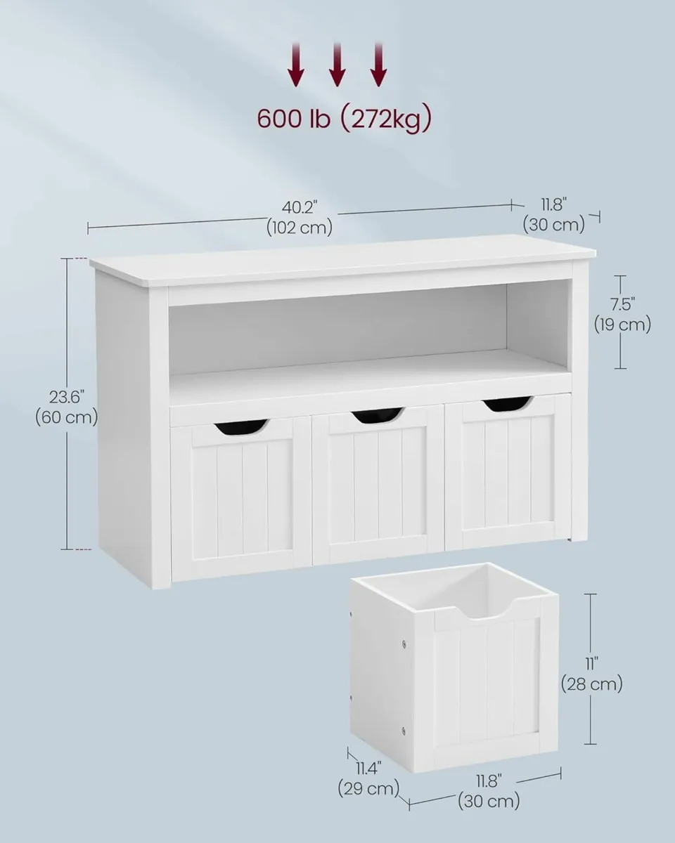 Toy Storage Unit for Kids Cabinet With Wheels 30 - Image 3