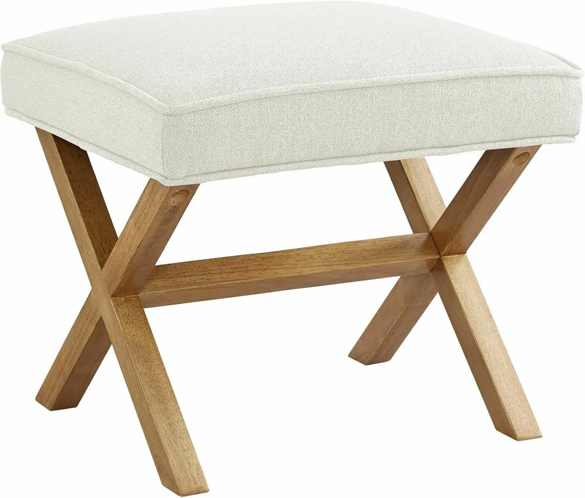 Modern Padded Upholstered Square Ottoman Stool - Image 1