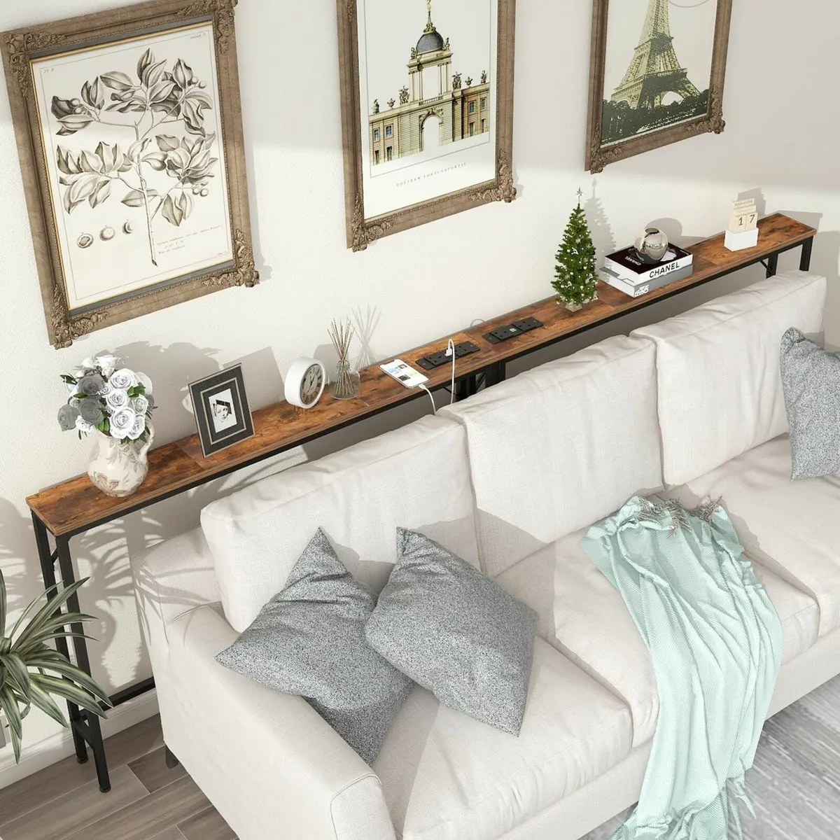 5.9 Skinny Console Table with Charging Station - Image 2