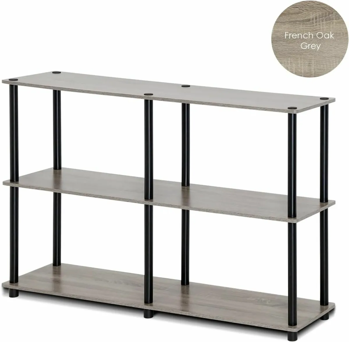 TURN-N-TUBE Storage Shelves 3-Tier 47.4 Wide Book - Image 3