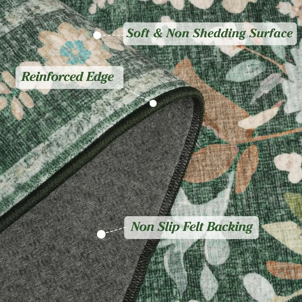 Green Large Rugs for Living Room 200x300cm - Image 3