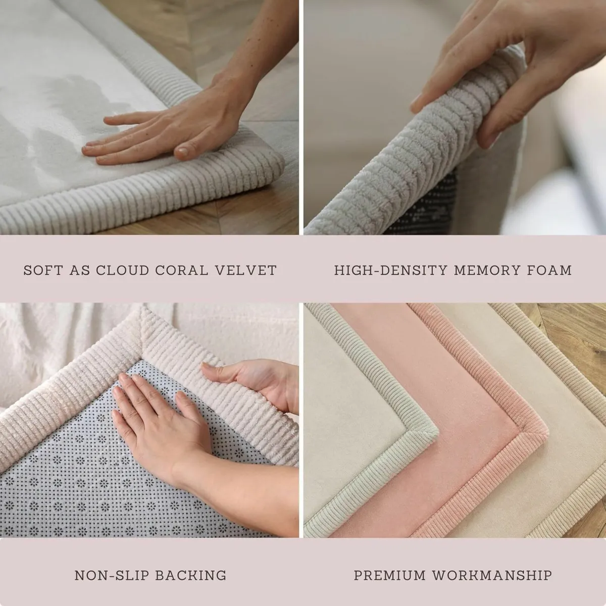 Premium Large Coral Velvet Baby Play Mat 200x150x2 - Image 4