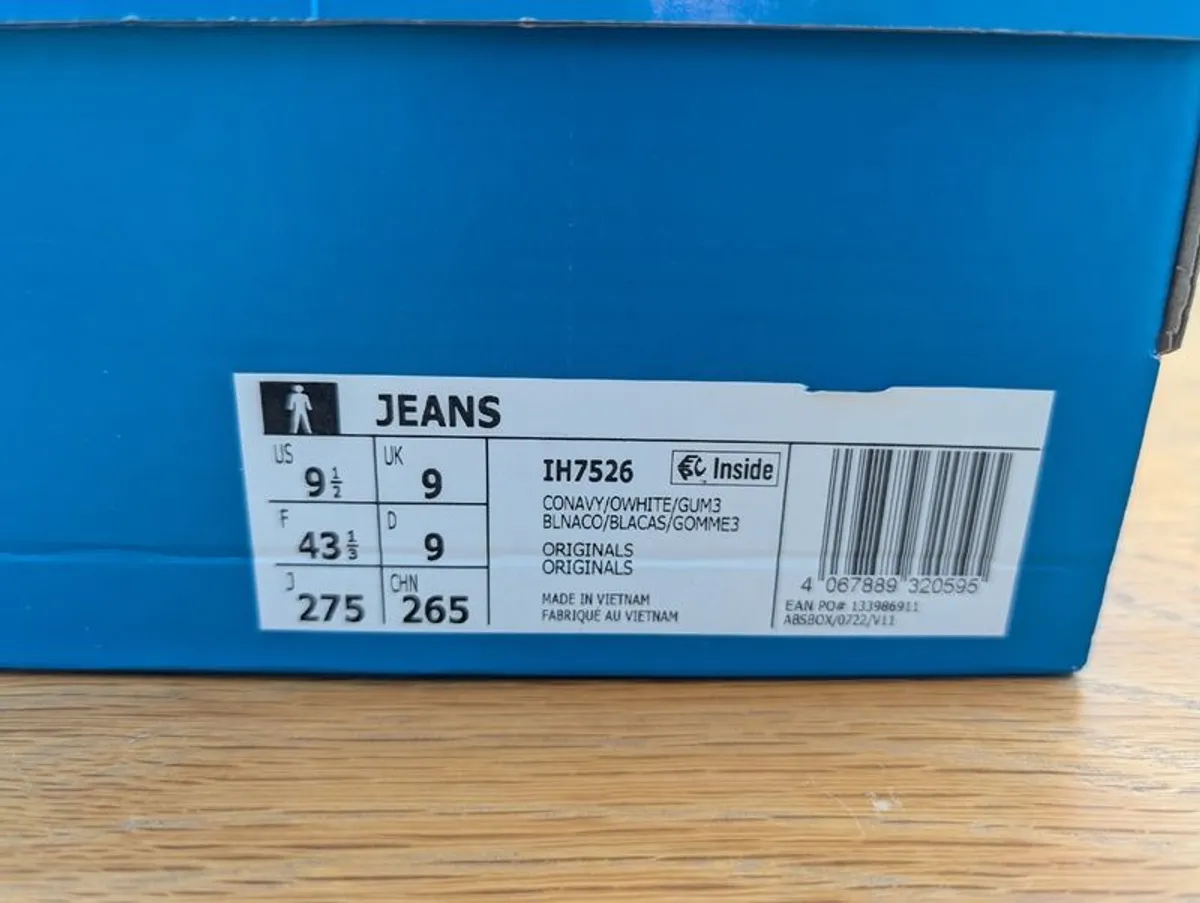 Adidas Jeans Trainers UK9 - Image 2