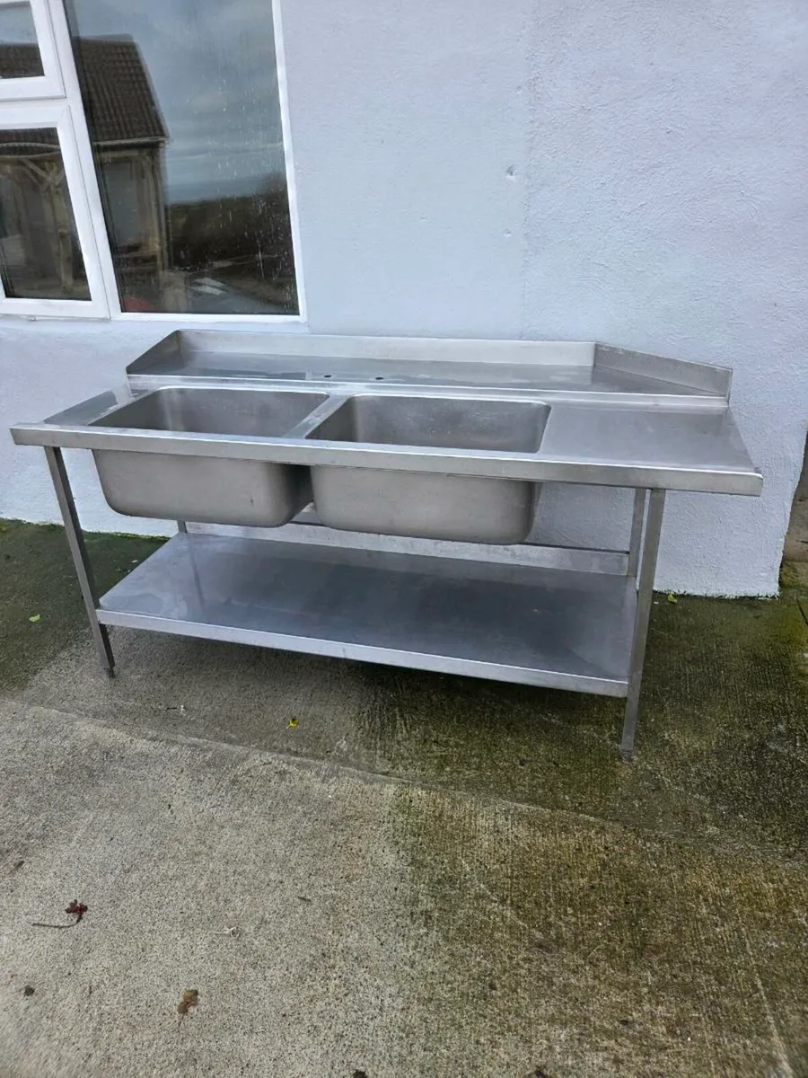 Double bowl stainless steel sink - Image 1