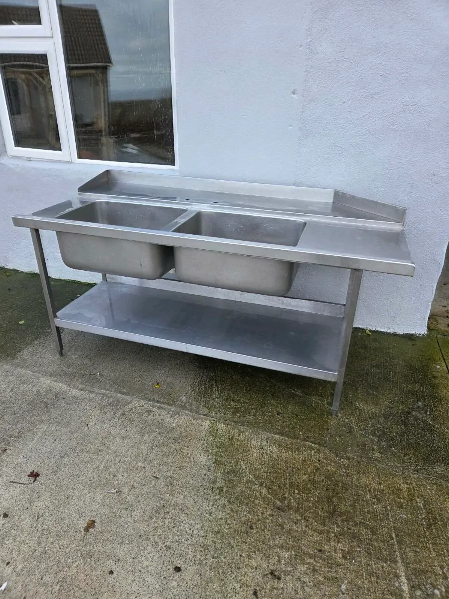 Double bowl stainless steel sink - Image 3