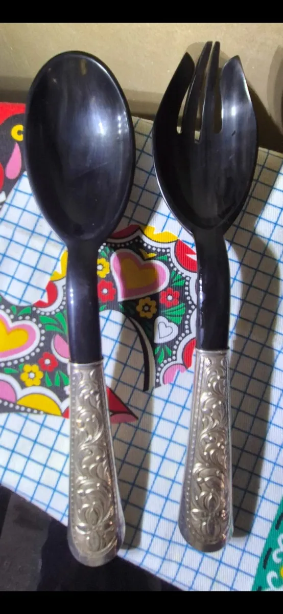 Sterling silver salad set - Image 3