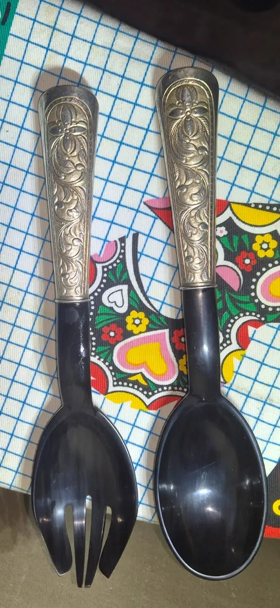 Sterling silver salad set - Image 2