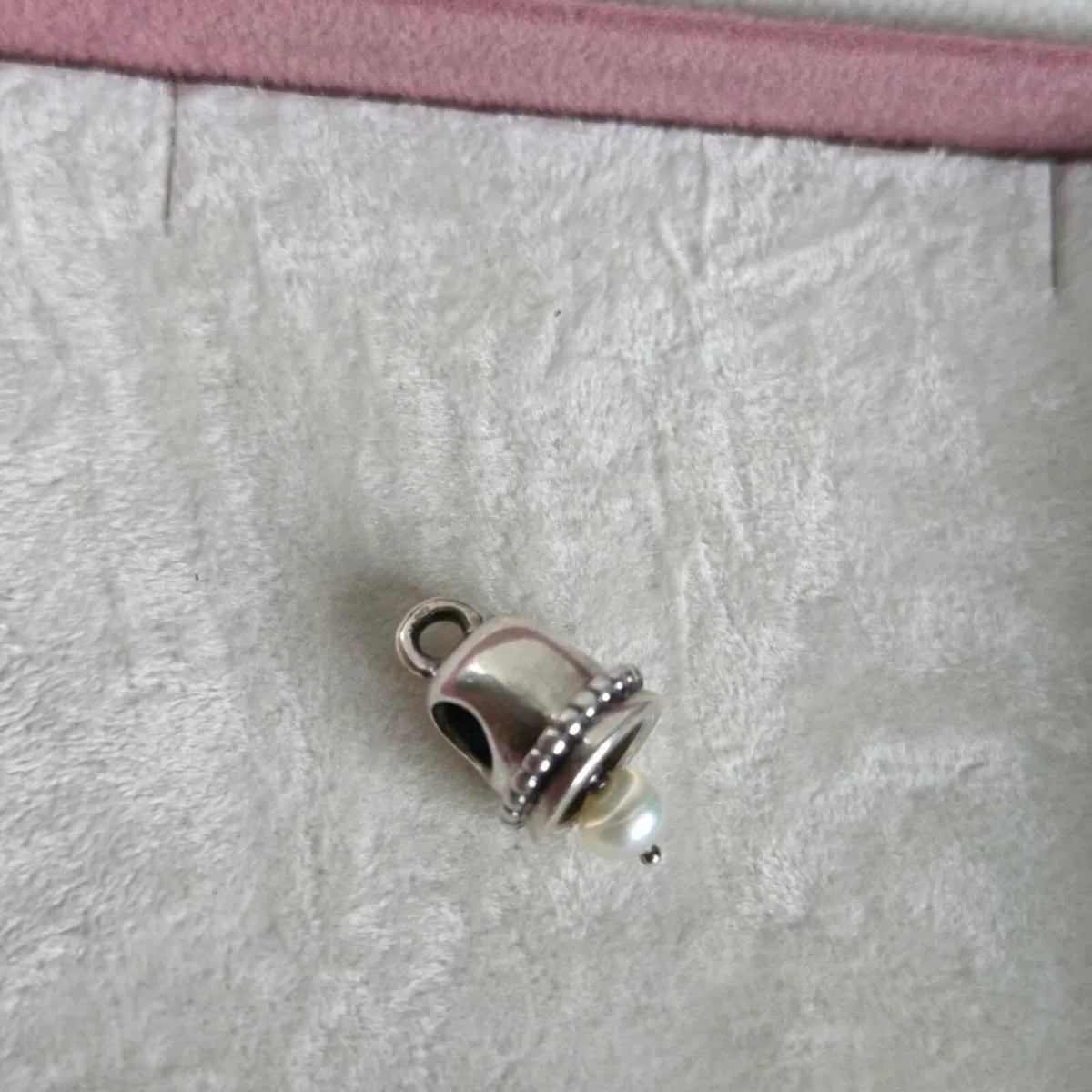 Genuine Pandora  bell white hanging pearl b - Image 4