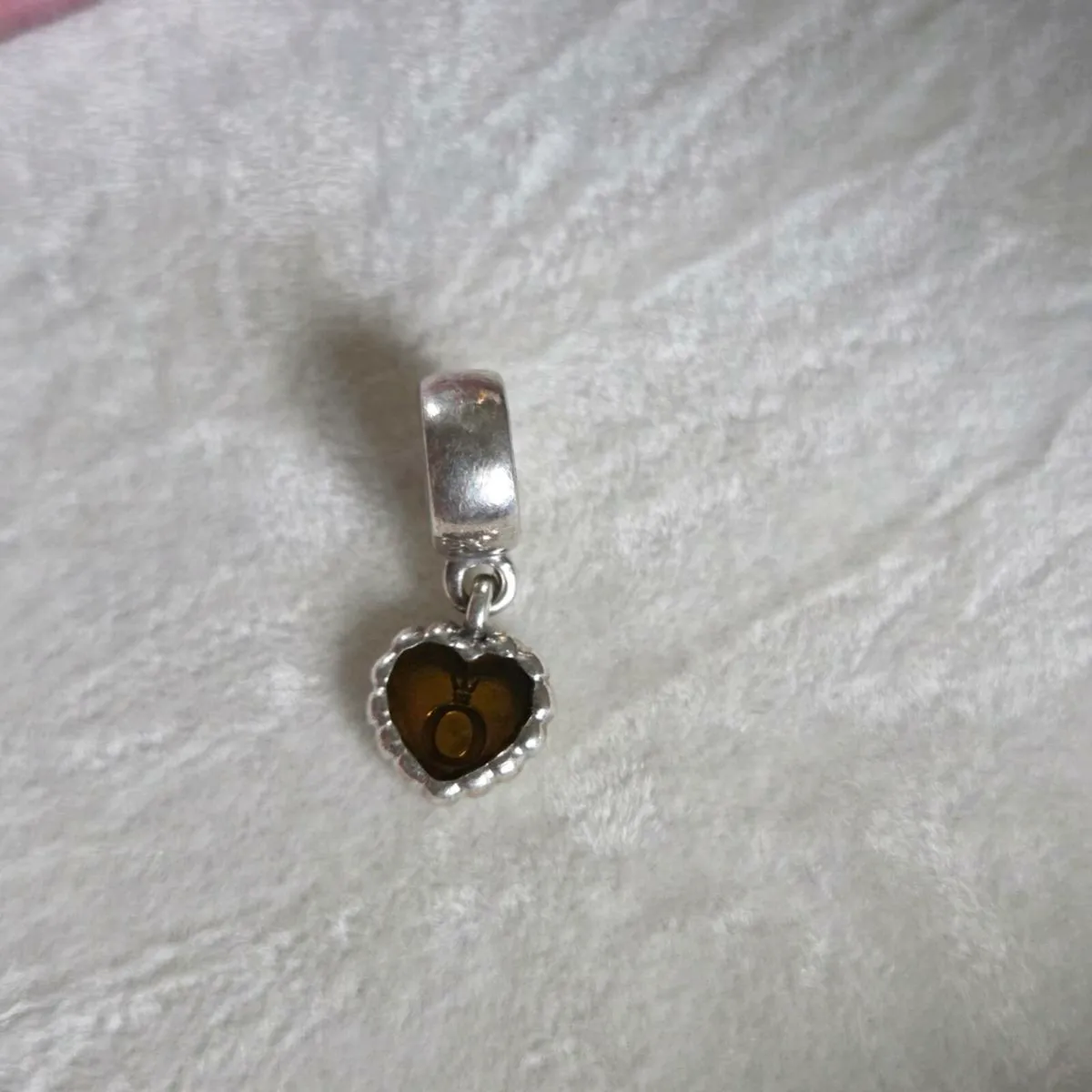 Genuine Pandora brown enamel forever heart - Image 2