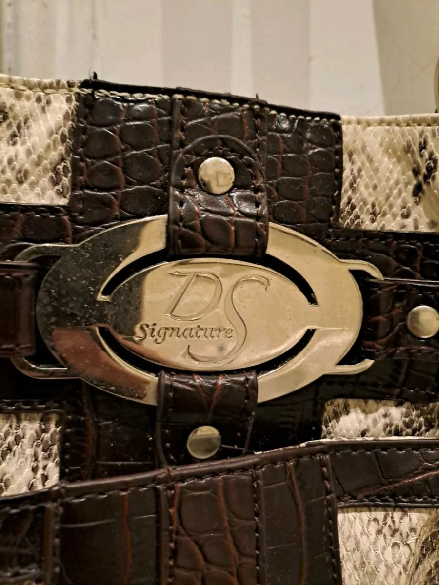 DS Signature Snakeskin-Effect Tote Bag - Image 2