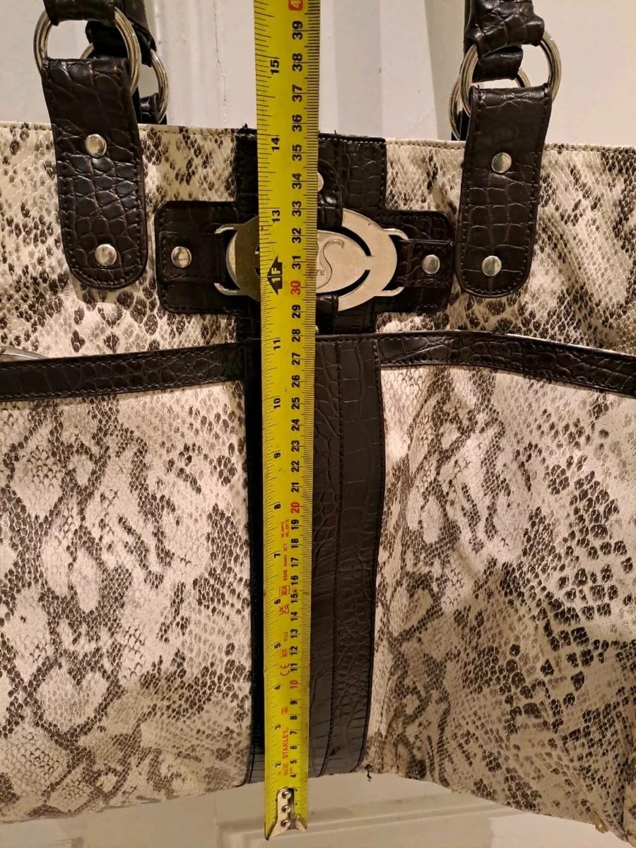 DS Signature Snakeskin-Effect Tote Bag - Image 4