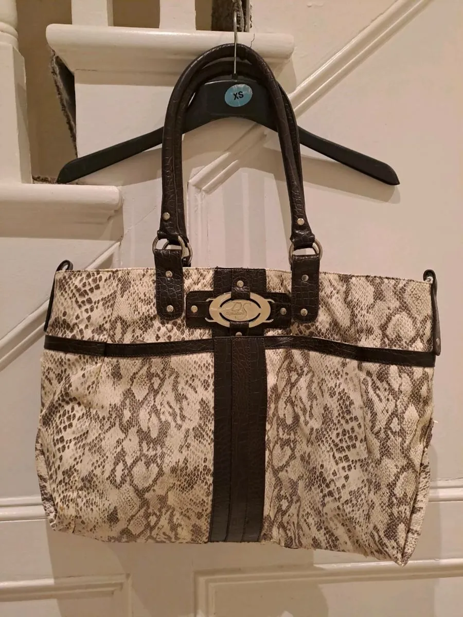 DS Signature Snakeskin-Effect Tote Bag - Image 1