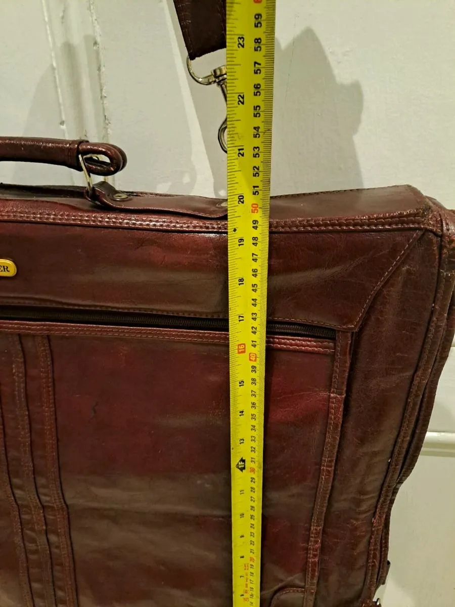 Allander Leather Garment / Suit Carrier Bag - Image 4