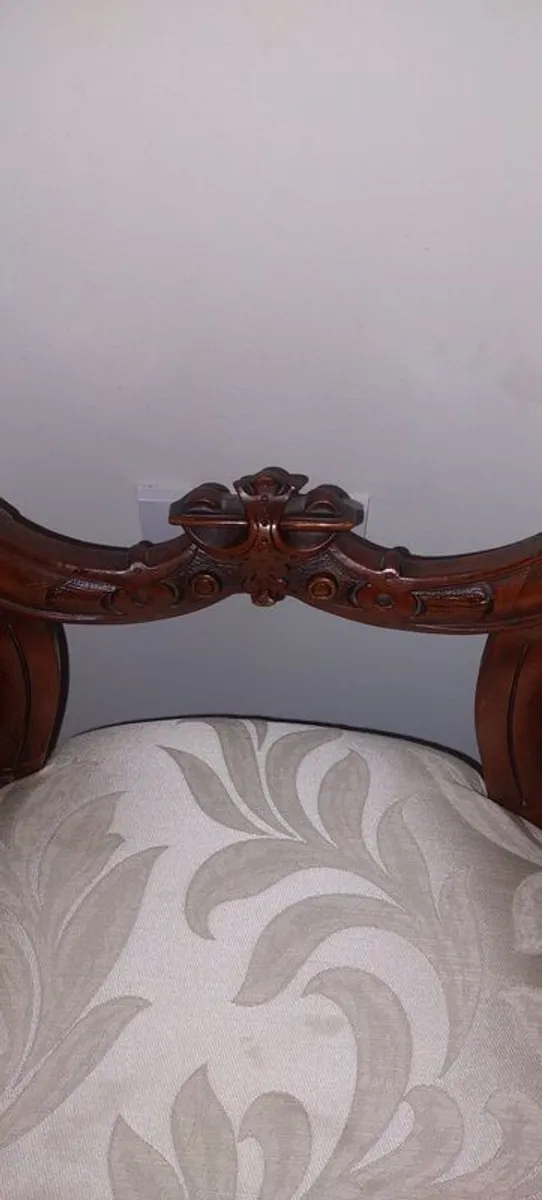 Victorian Walnut Ballon-Back Chair - Image 2