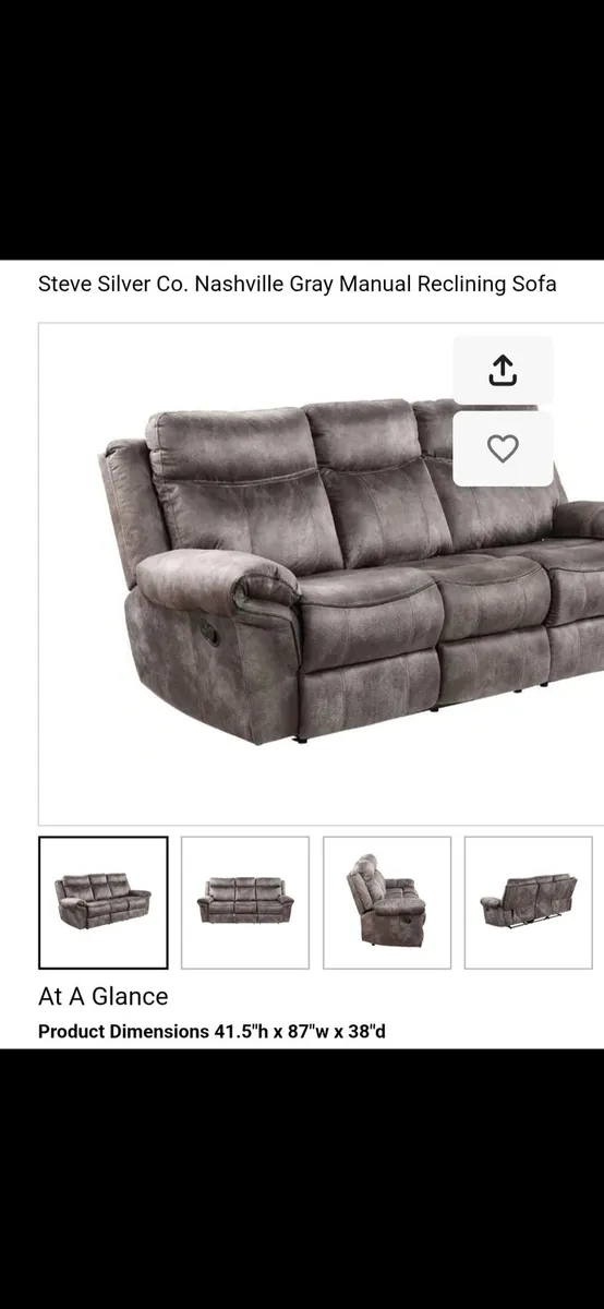 2 reclining sofas for sale - Image 4