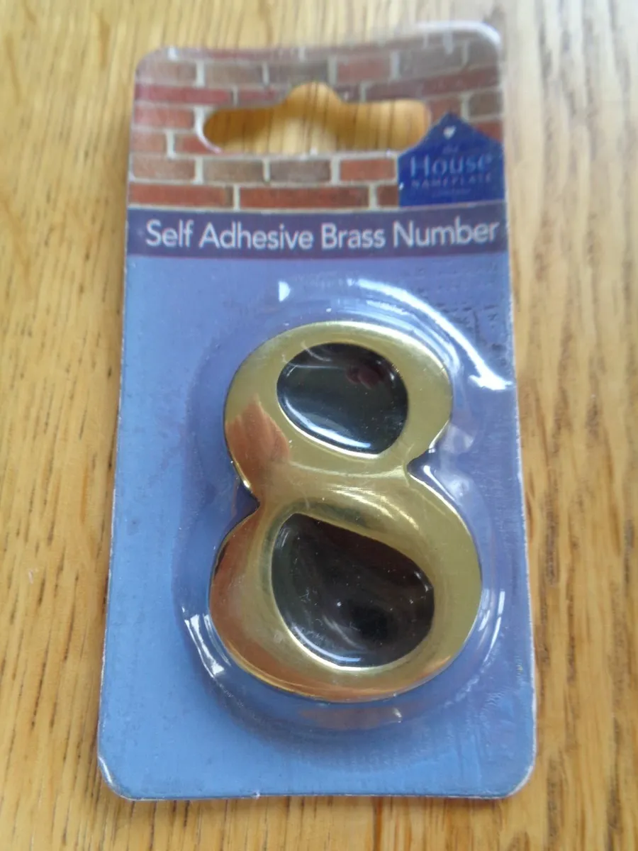 Self Adhesive Brass Numbers x 2 for Sale - Image 2