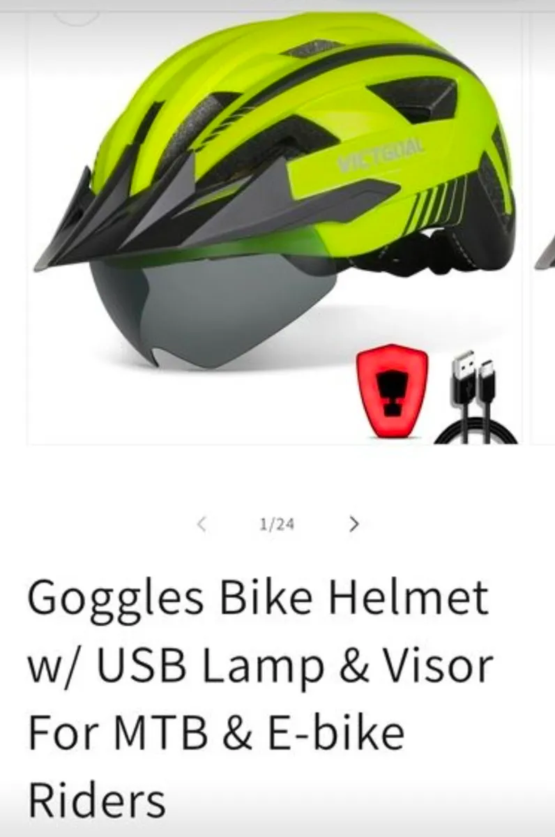 Goggles Bike  helmet ( new) - Image 1