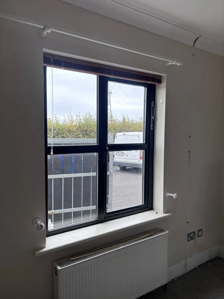 Black Upc windows and black Teak door - Image 1