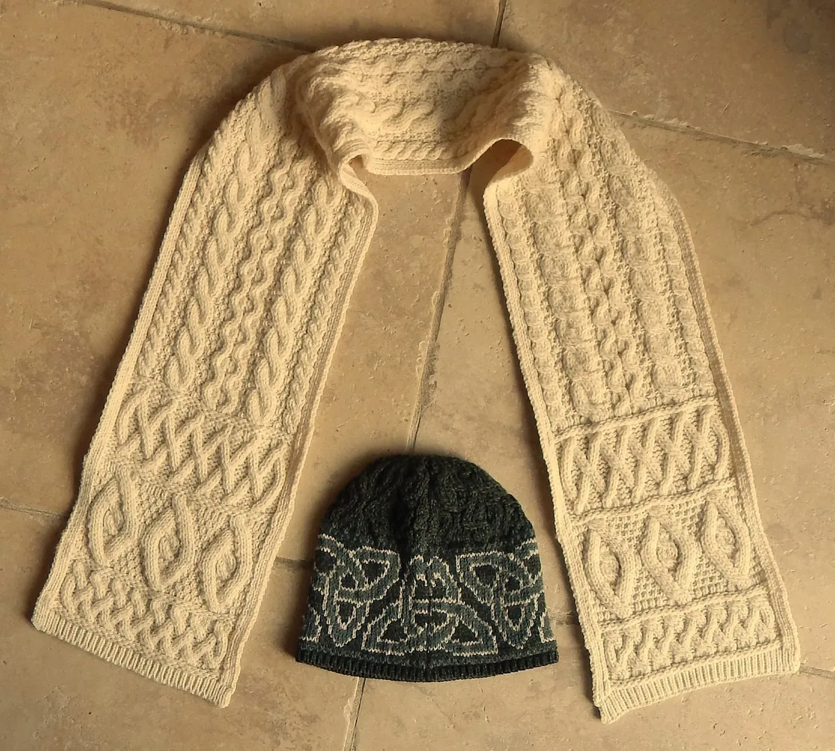 Arancrafts Merino Wool Scarf & Aran Wool Hat - Image 1