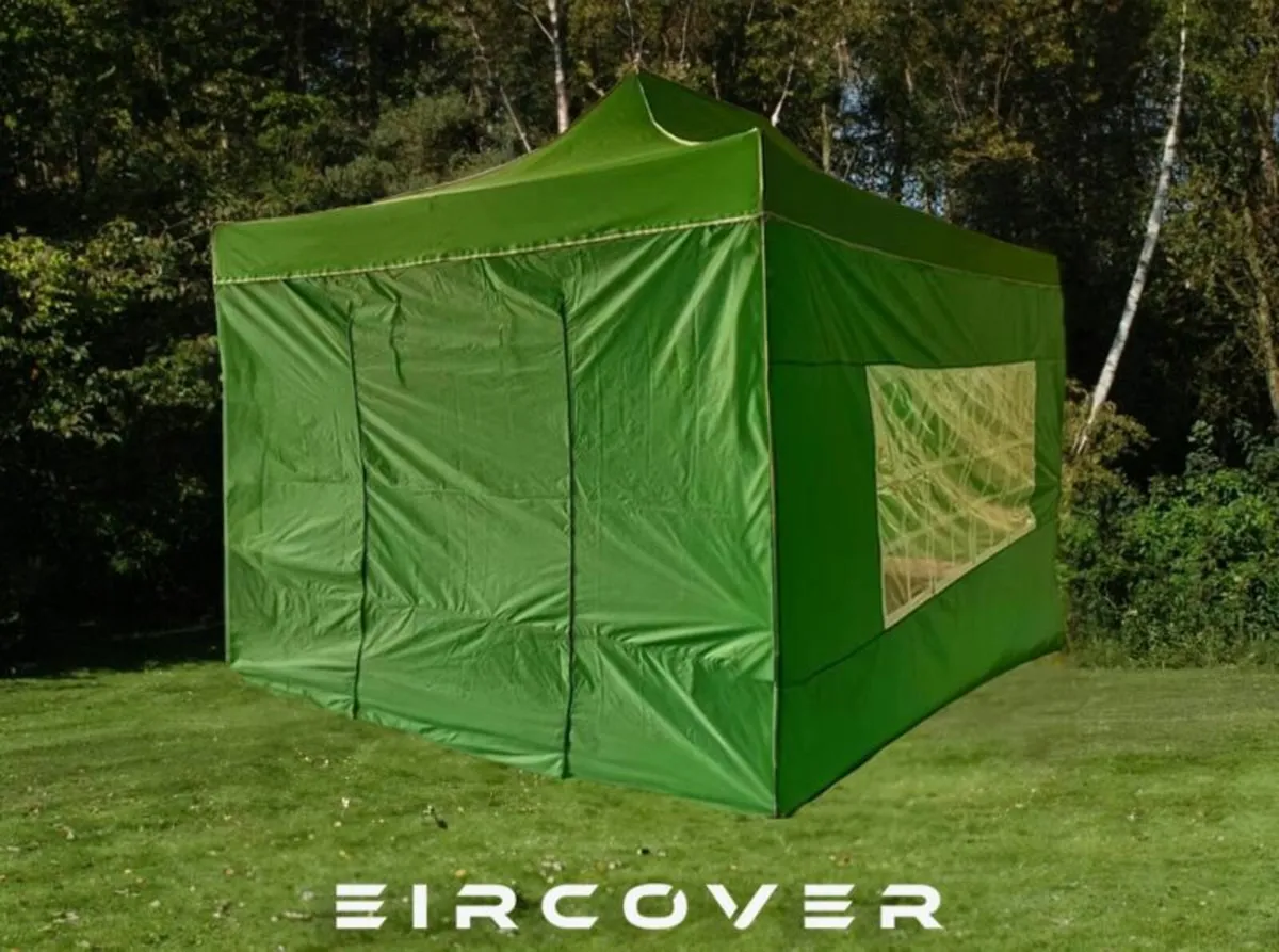 Pop Up Gazebo 3m x 4.5m (10ft x 15ft) Green - Image 1