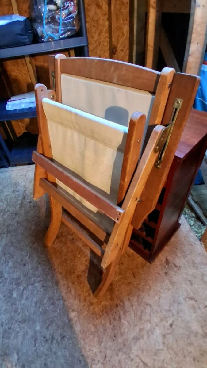 Timber & Canvas Folding Garden / Deck Chair - Image 2