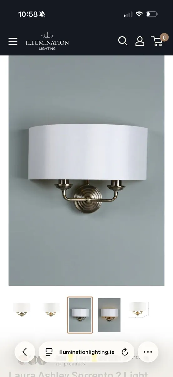 Pair of laura Ashley wall lights - Image 1