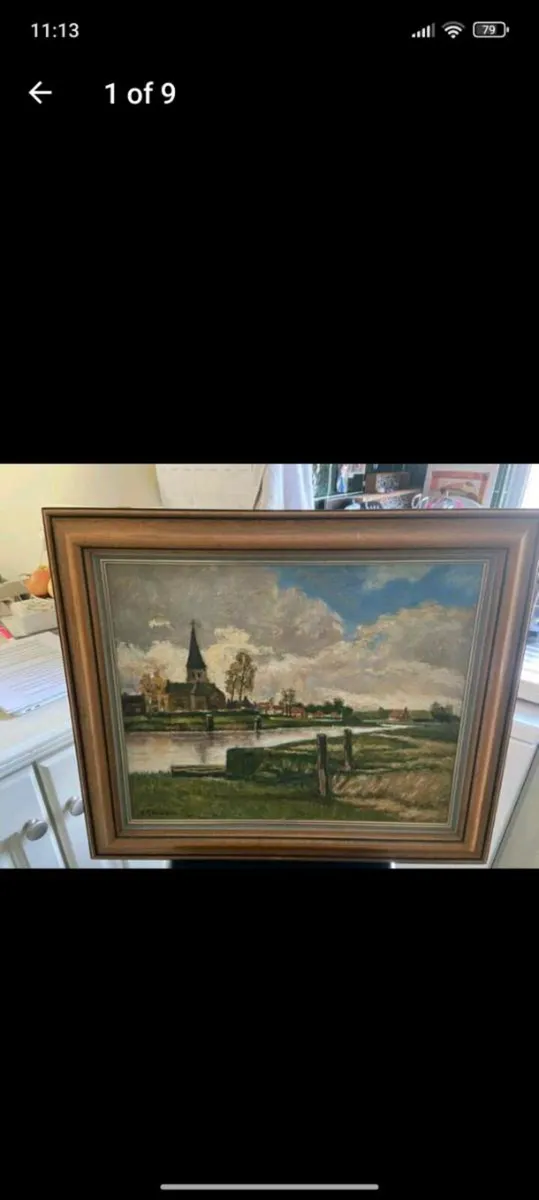 Original oil painting of ? Dutch landscape c.20th - Image 1