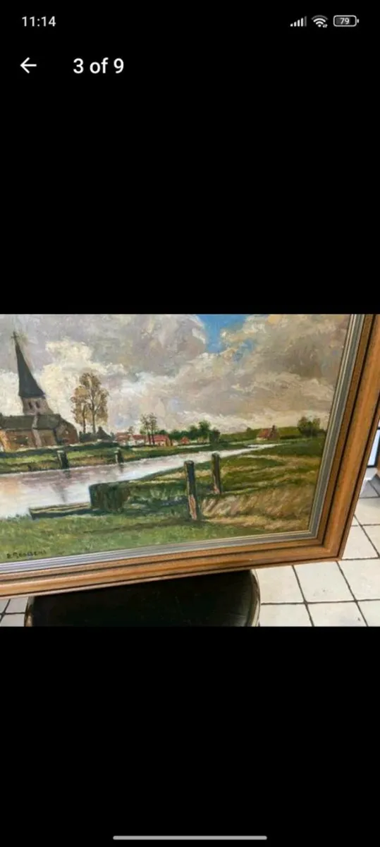 Original oil painting of ? Dutch landscape c.20th - Image 3