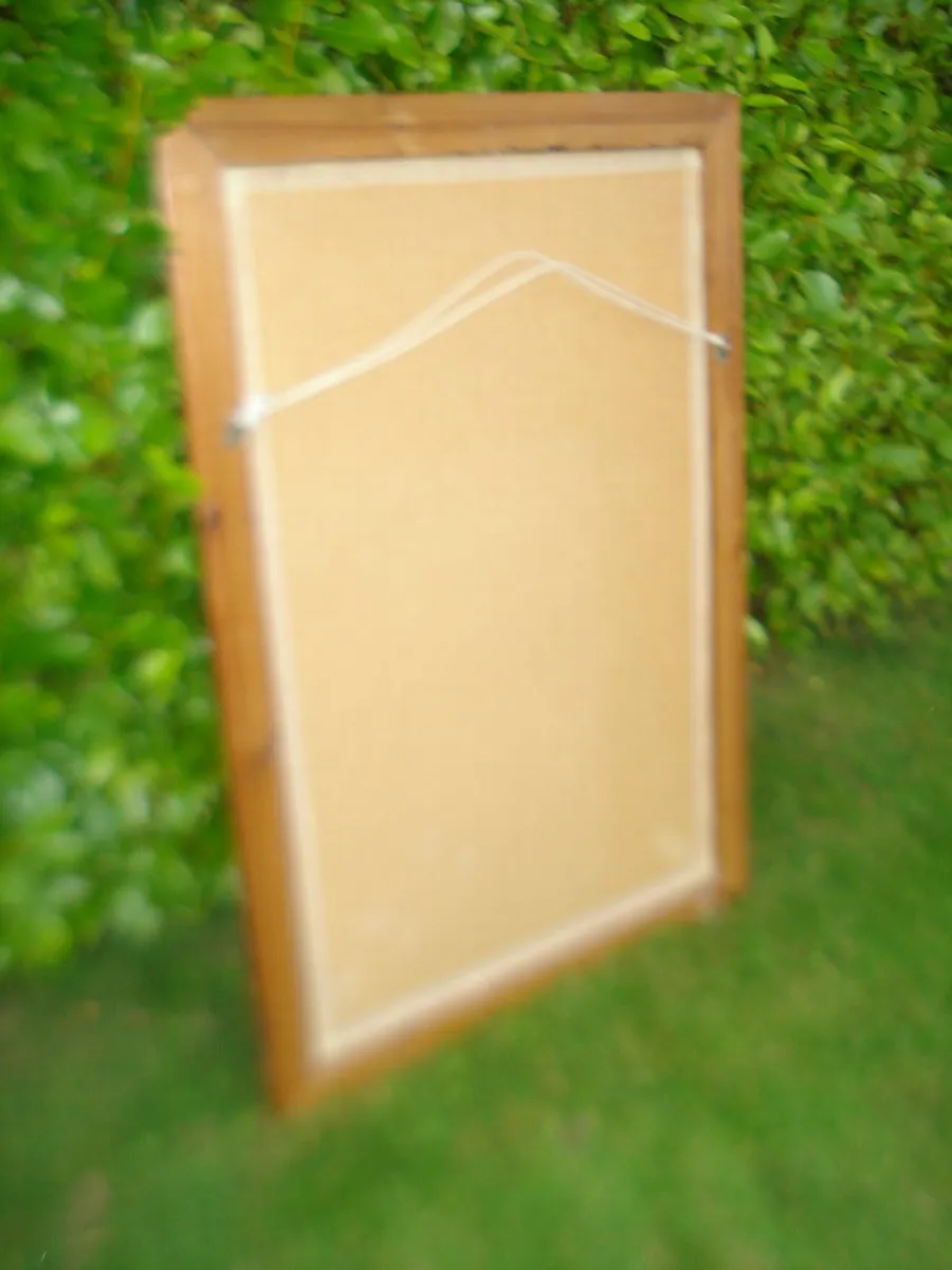 LARGE QUALITY DARK IRISH PINE MIRROR. - Image 3