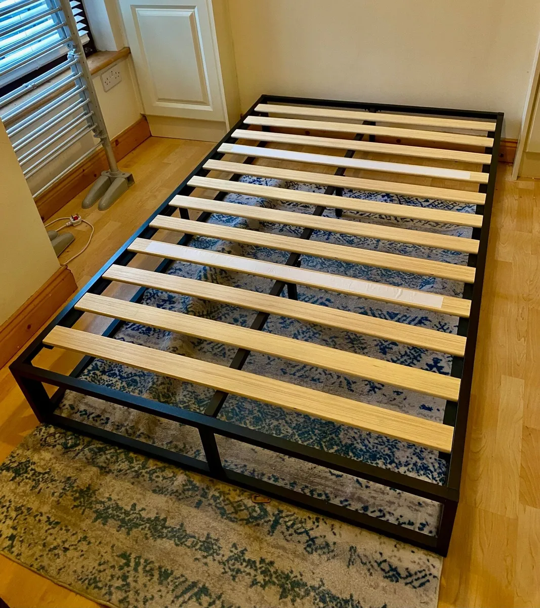 Double metal bed frame – never used (staging only) - Image 1