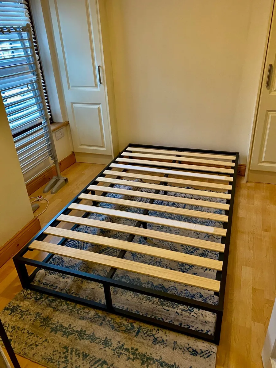 Double metal bed frame – never used (staging only) - Image 3