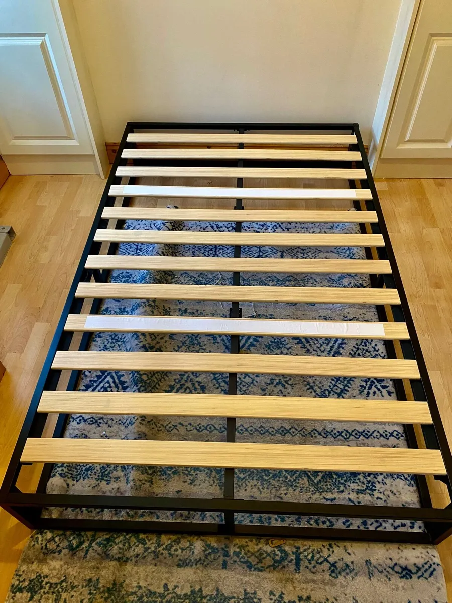 Double metal bed frame – never used (staging only) - Image 2