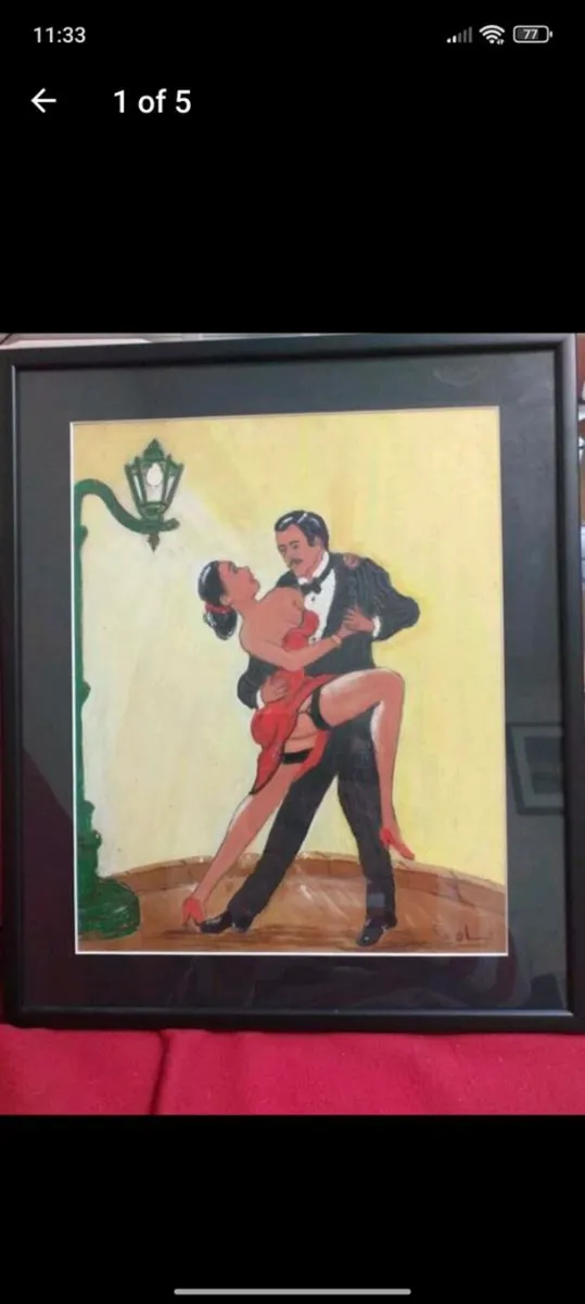 Original painting of tango couple, Bueno Aires - Image 1