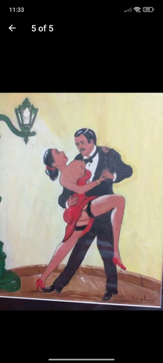 Original painting of tango couple, Bueno Aires - Image 2