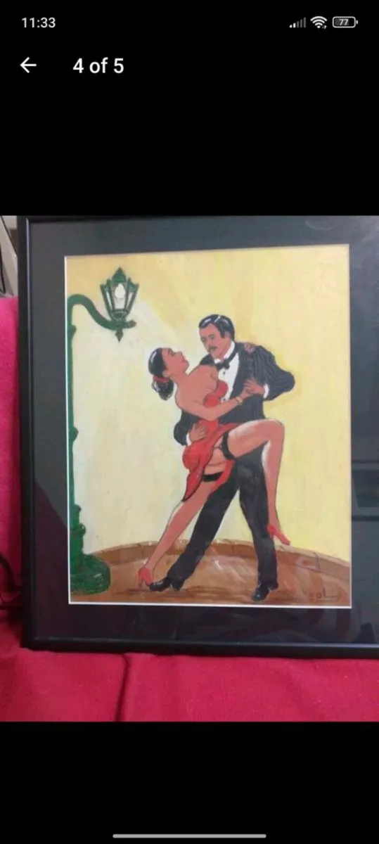 Original painting of tango couple, Bueno Aires - Image 3