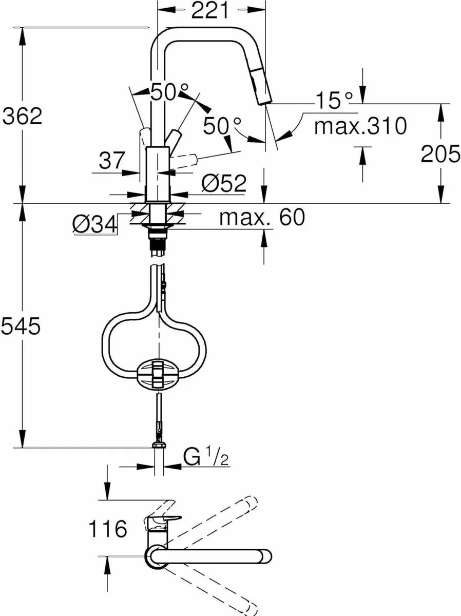 Start QuickFix – Pull-Out Dual Spray Kitchen Sink - Image 3