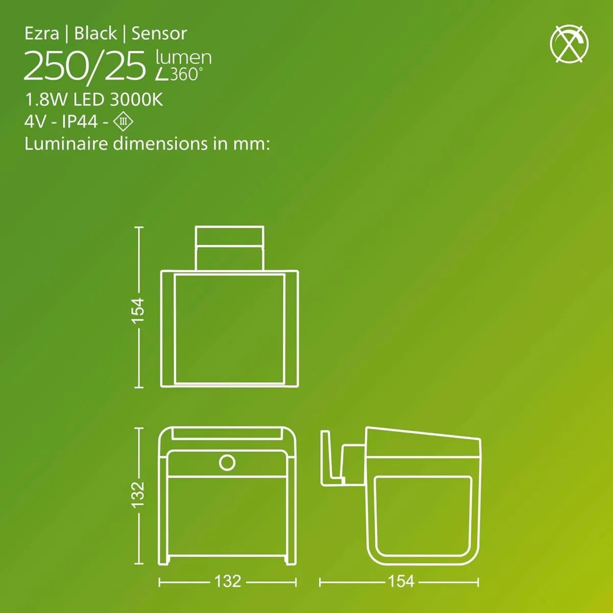 Ezra UltraEfficient Outdoor Solar Wall Light with - Image 2