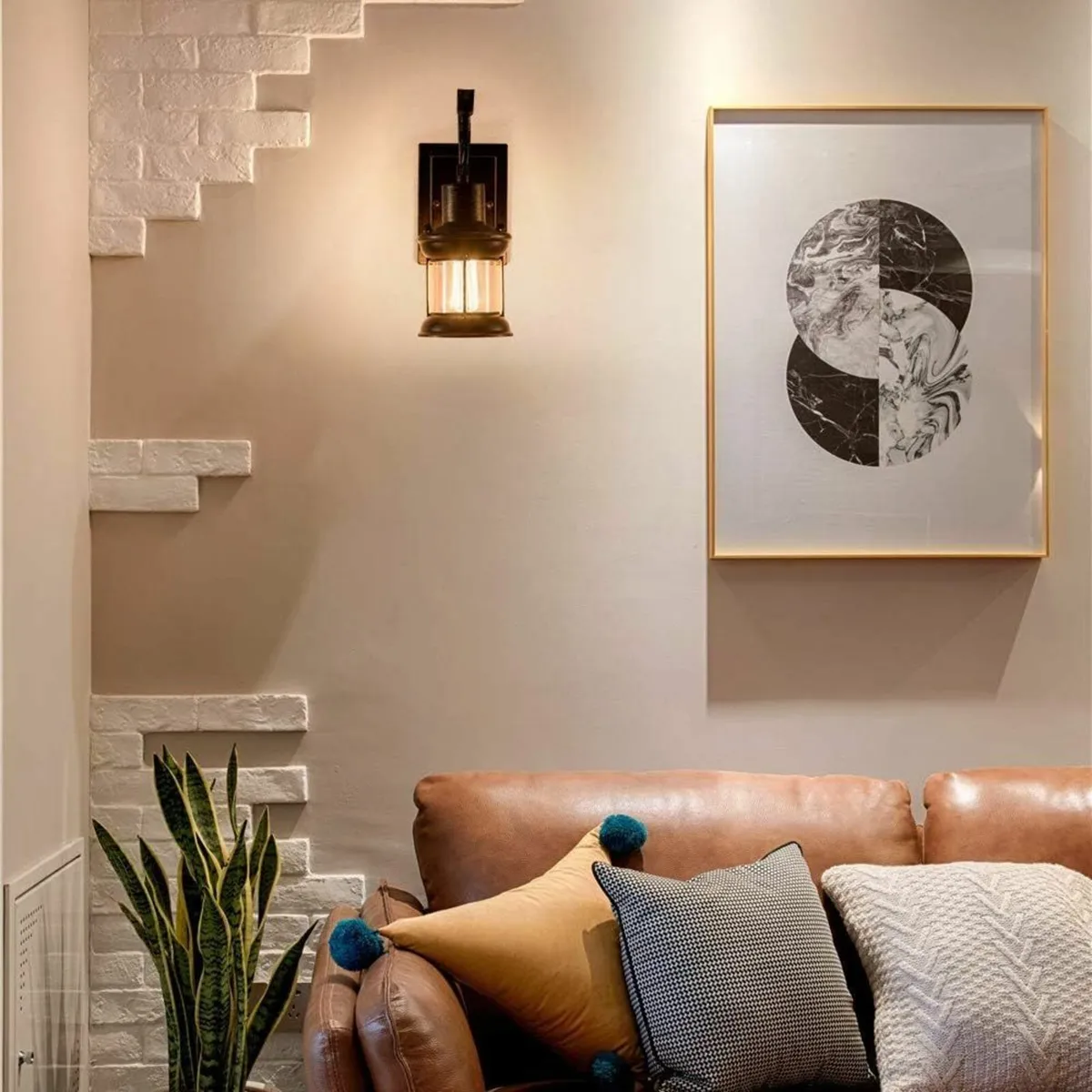 Vintage Glass Wall Sconce Fixtures 2-Pack Rustic - Image 3