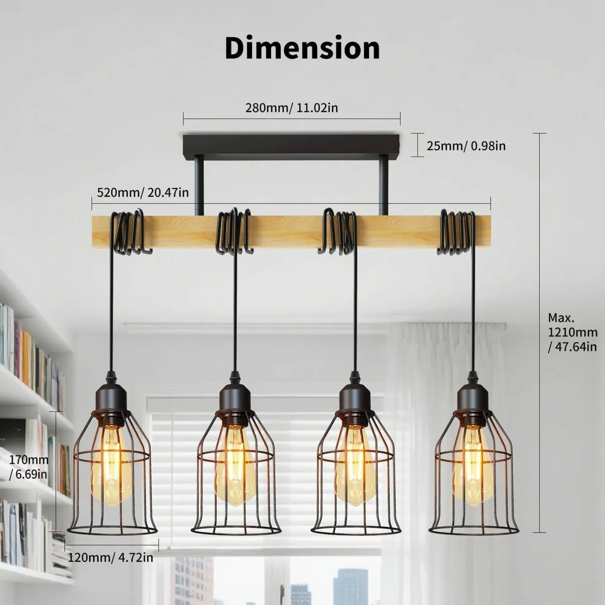 Black Kitchen Lights Ceiling Pendant Lighting - Image 4