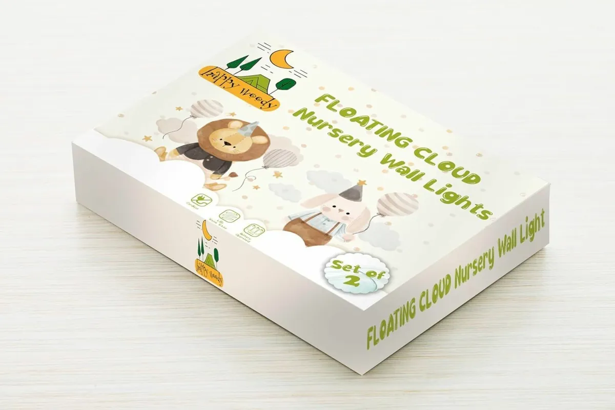 Set of 2 Cloud Wall Lights for Nursery/Baby Room - Image 4