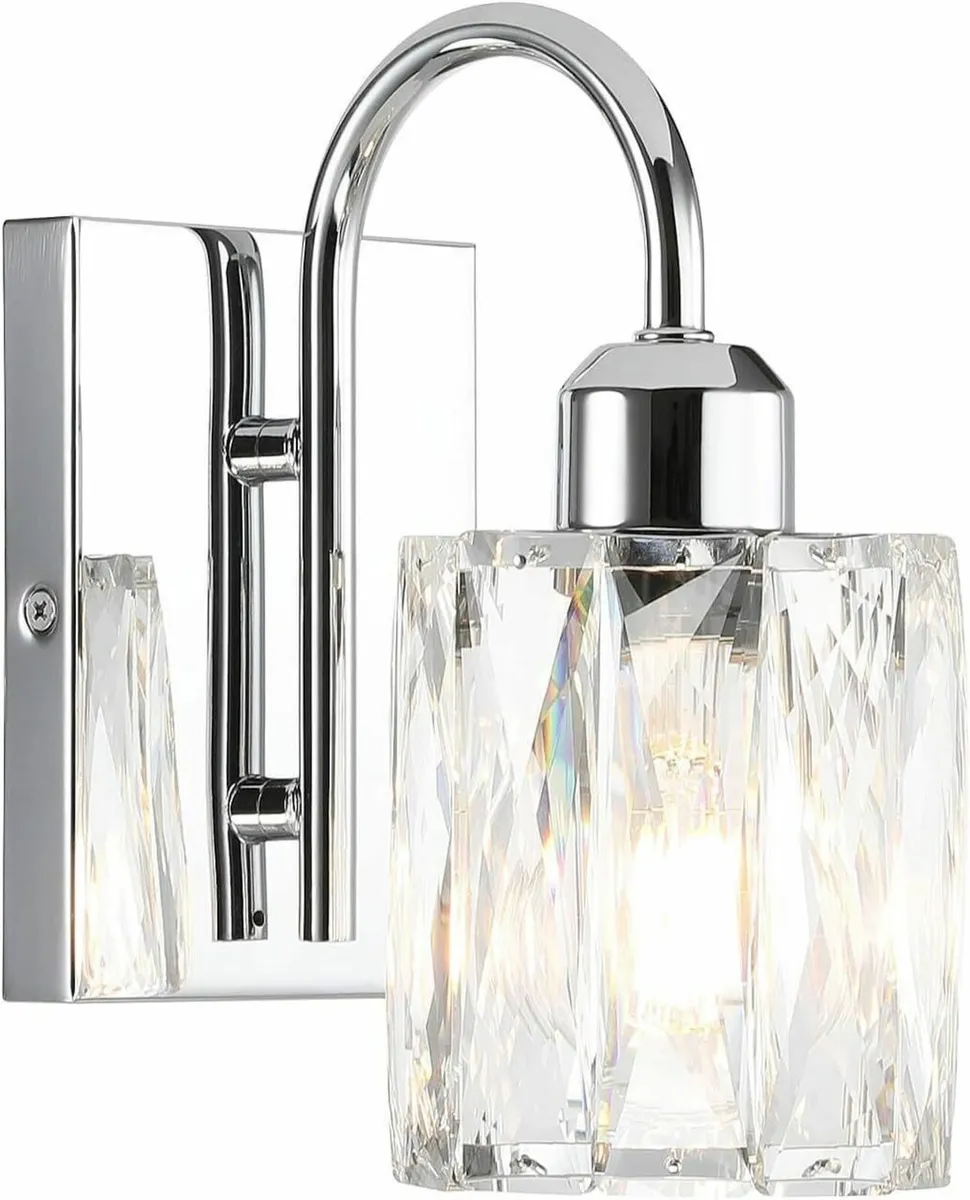 Crystal Wall Light Scocne Indoor E27 Chrome - Image 1