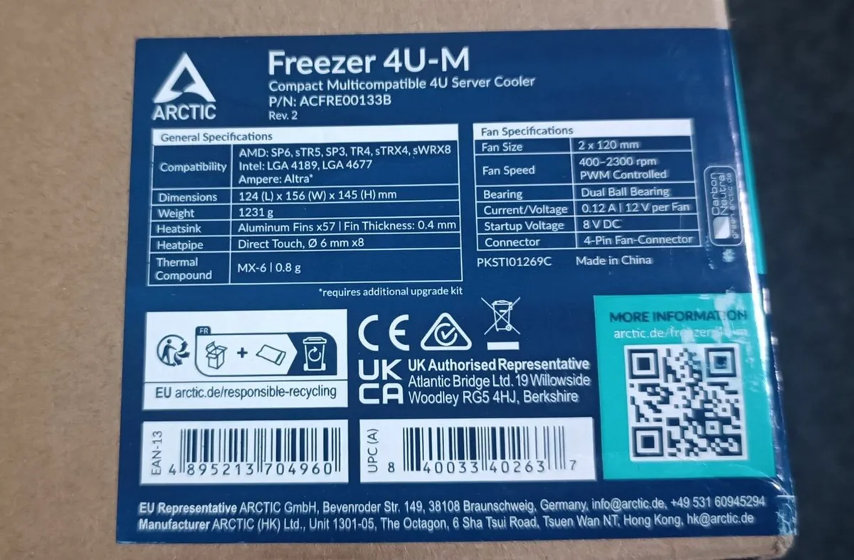 ARCTIC Freezer 4U-M(Rev. 2)Server CPU Cooler - Image 2