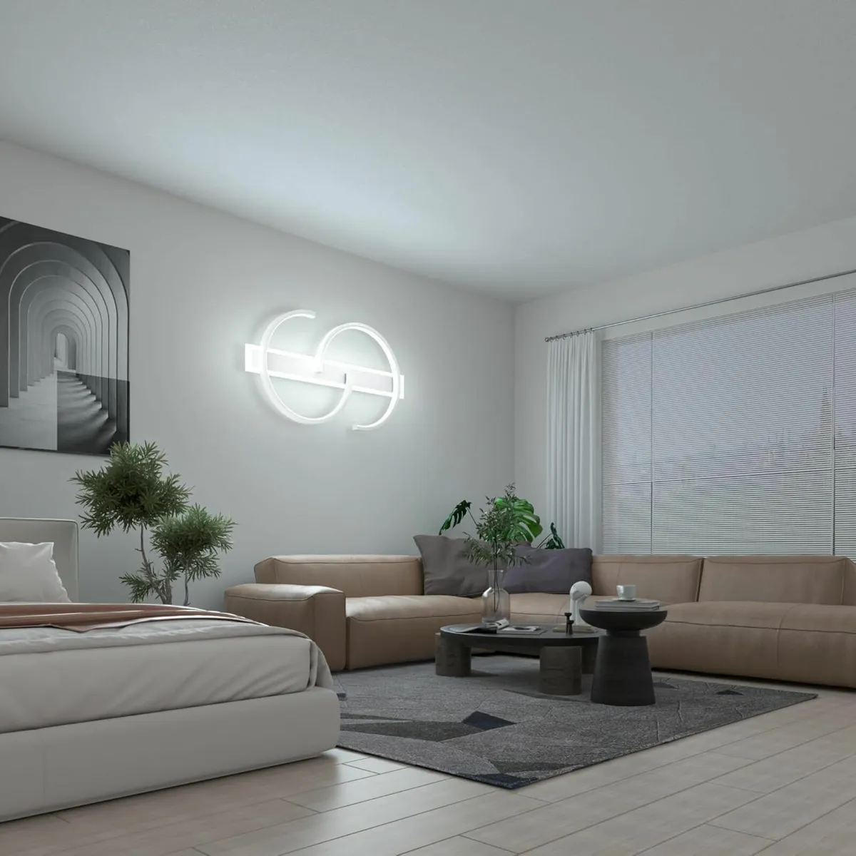 LED Ceiling Light dimmable lamp Black Living Room - Image 3
