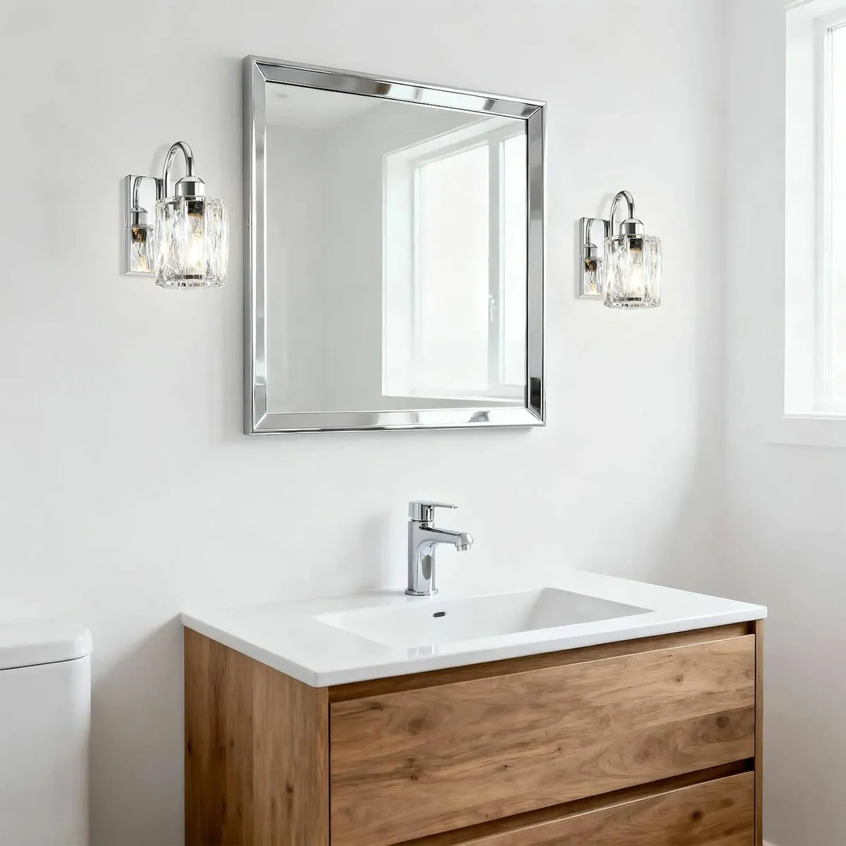 Crystal Wall Light Scocne Indoor E27 Chrome - Image 4