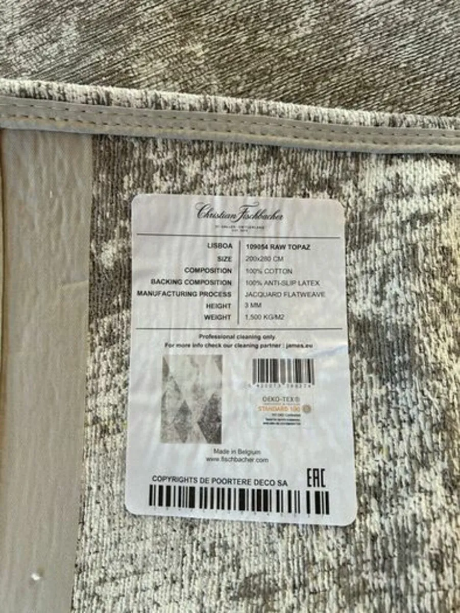 Christian Fischbacher Large Rug 200x280 Brand New - Image 4