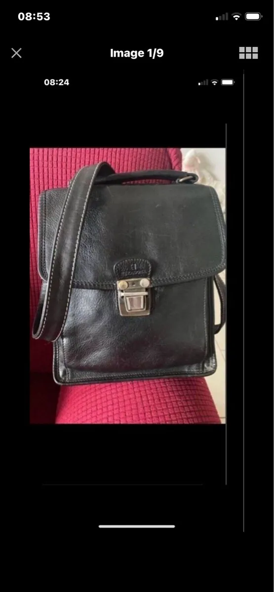 Hexagona Leather Shoulder Bag - Image 1