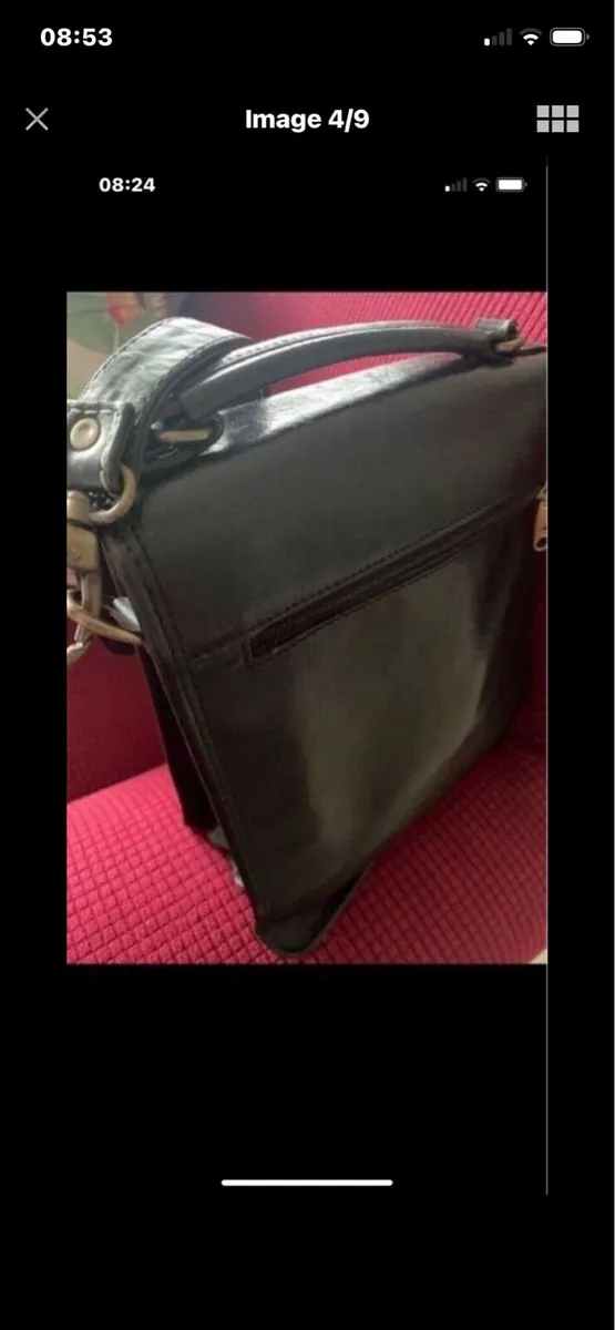 Hexagona Leather Shoulder Bag - Image 4