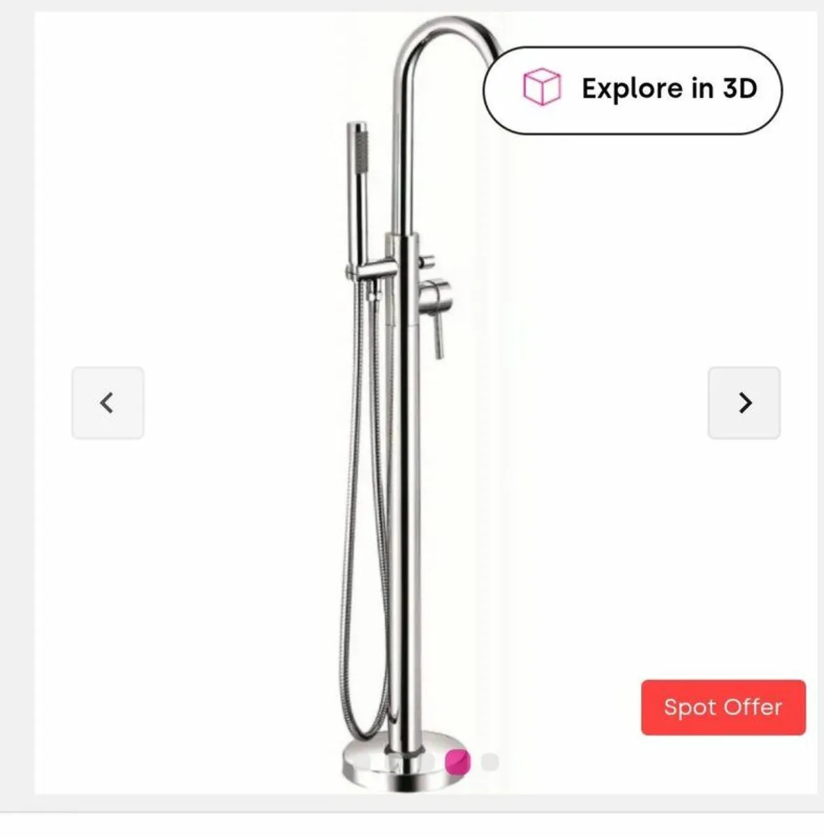 Bath and shower floor standing mixer - Image 1