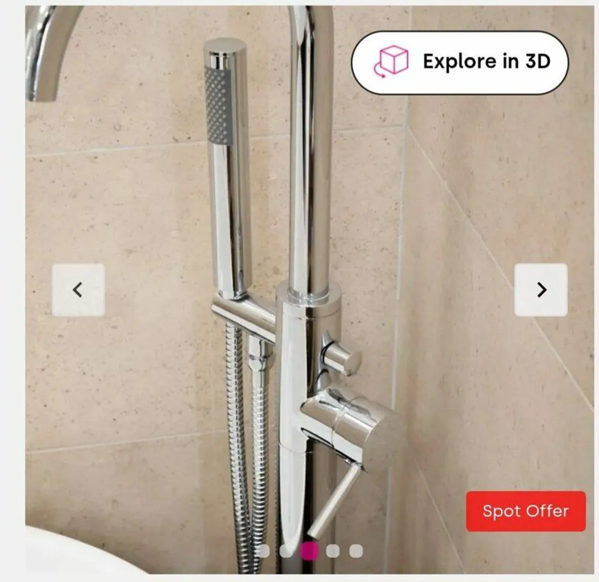 Bath and shower floor standing mixer - Image 2
